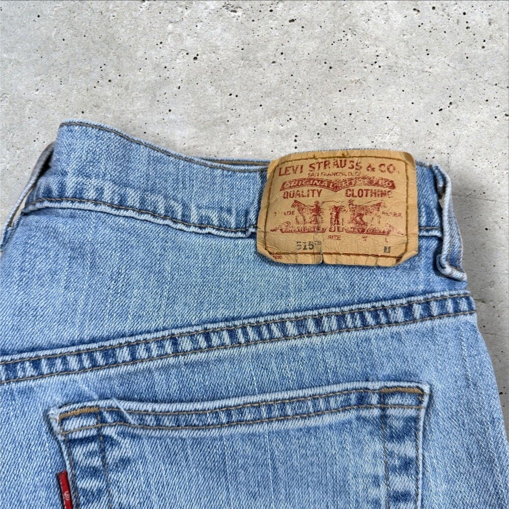 Levis 515 Nouveau Bootcut Jeans Womens 12M Stretch Light Wash Denim Flare Pants - Picture 4 of 8